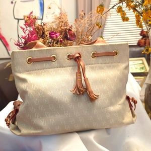 Dooney and Bourke cream and tan bag